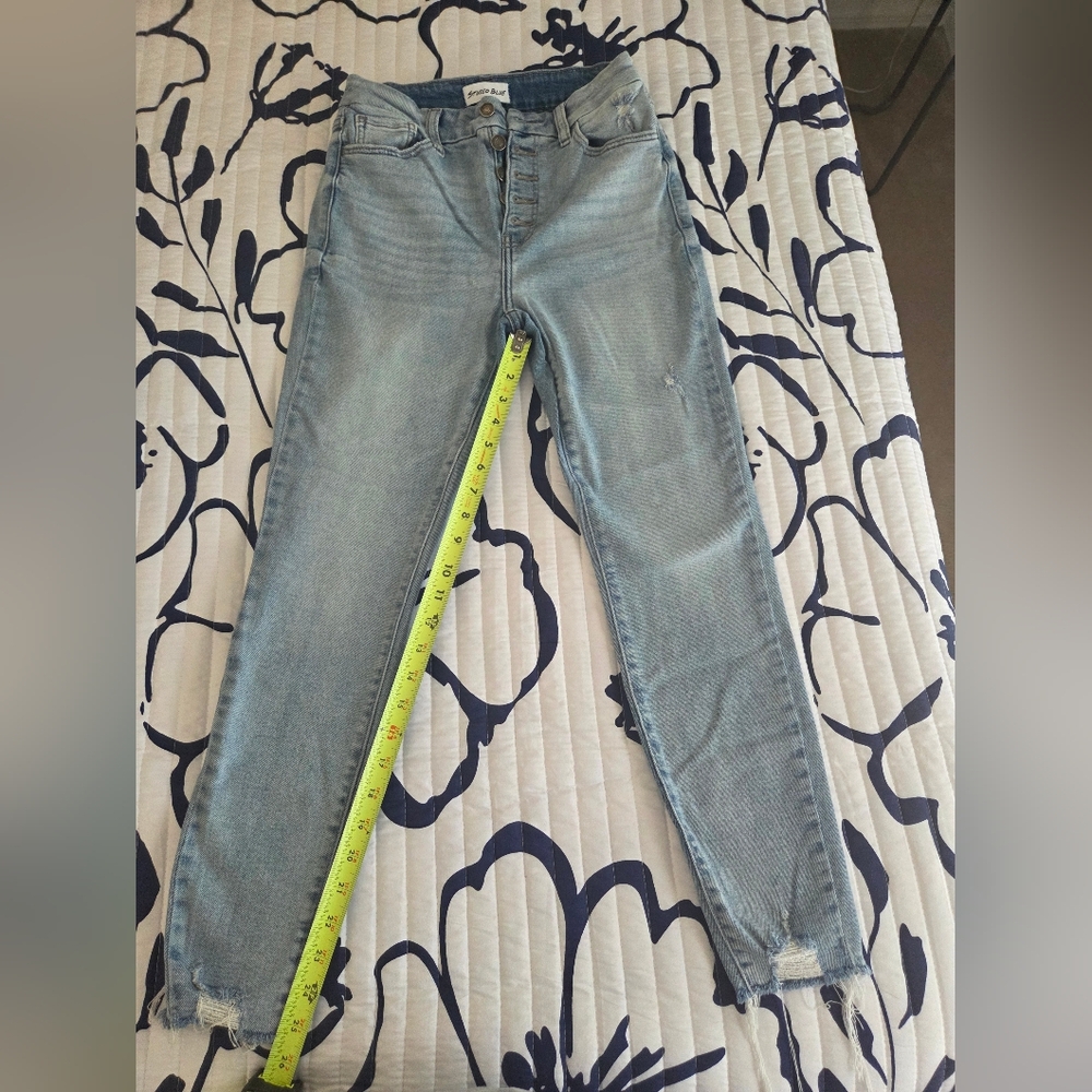 50% Off SALE.....Studio Blue Women's Light Blue Button Fly Jeans